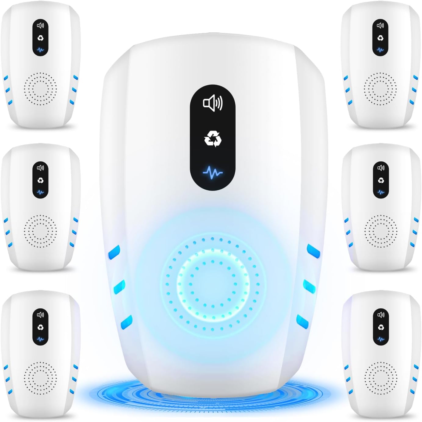 2025 Upgraded Ultrasonic Pest Repellent Indoor Insect Repeller, Pest Control, Repellent Roach, Mouse, Bugs, Mosquito, Mice, Spider, Ant, Rodent Repellent Ultrasonic Plug in, 3 Mode Switching, 6 Packs