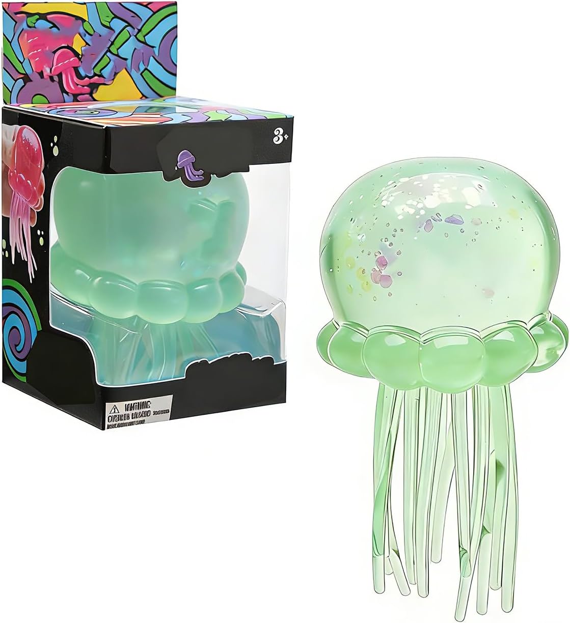 Jellyfish Squeeze Toys, Drop Malt Sugar Balls Relieve Stress, Sensory Toy with a Super Solid Squish for Adult, Squishy Ultra Squishy and Moldable Slow Rise (#Green)