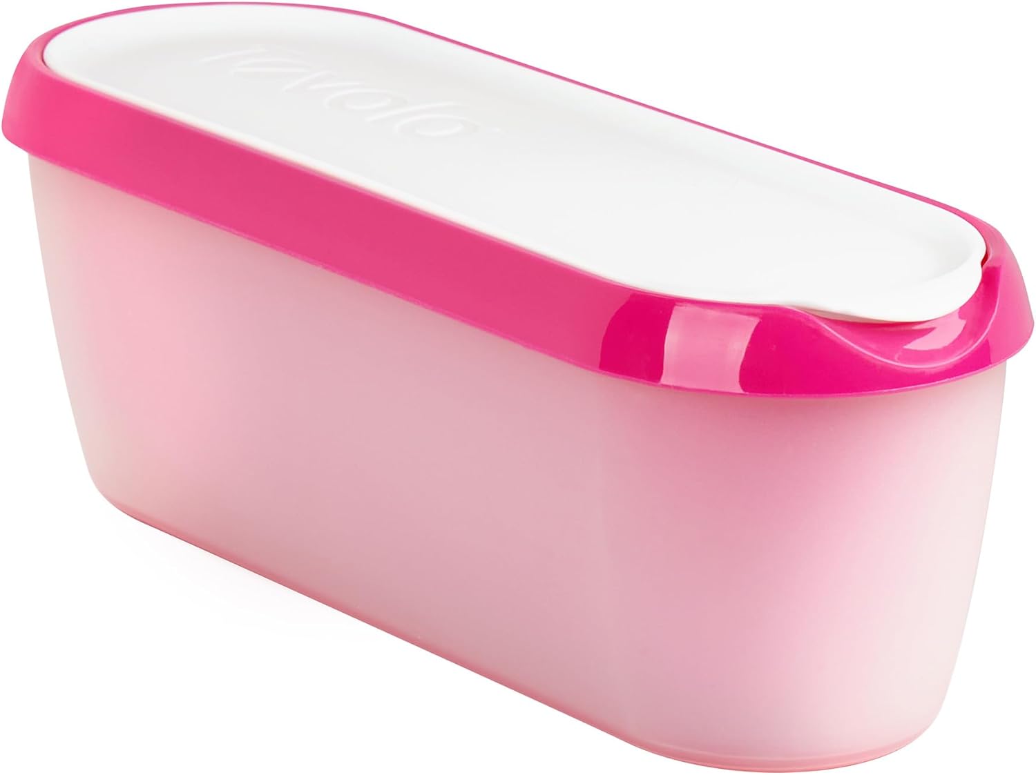 Tovolo Ice Cream Containers for Homemade Ice Cream, Glide-A-Scoop (1.5 Qt, Raspberry Tart) - Stackable Ice Cream Storage Containers for Freezer - BPA-Free Ice Cream Tub with Lid & Non-Slip Base