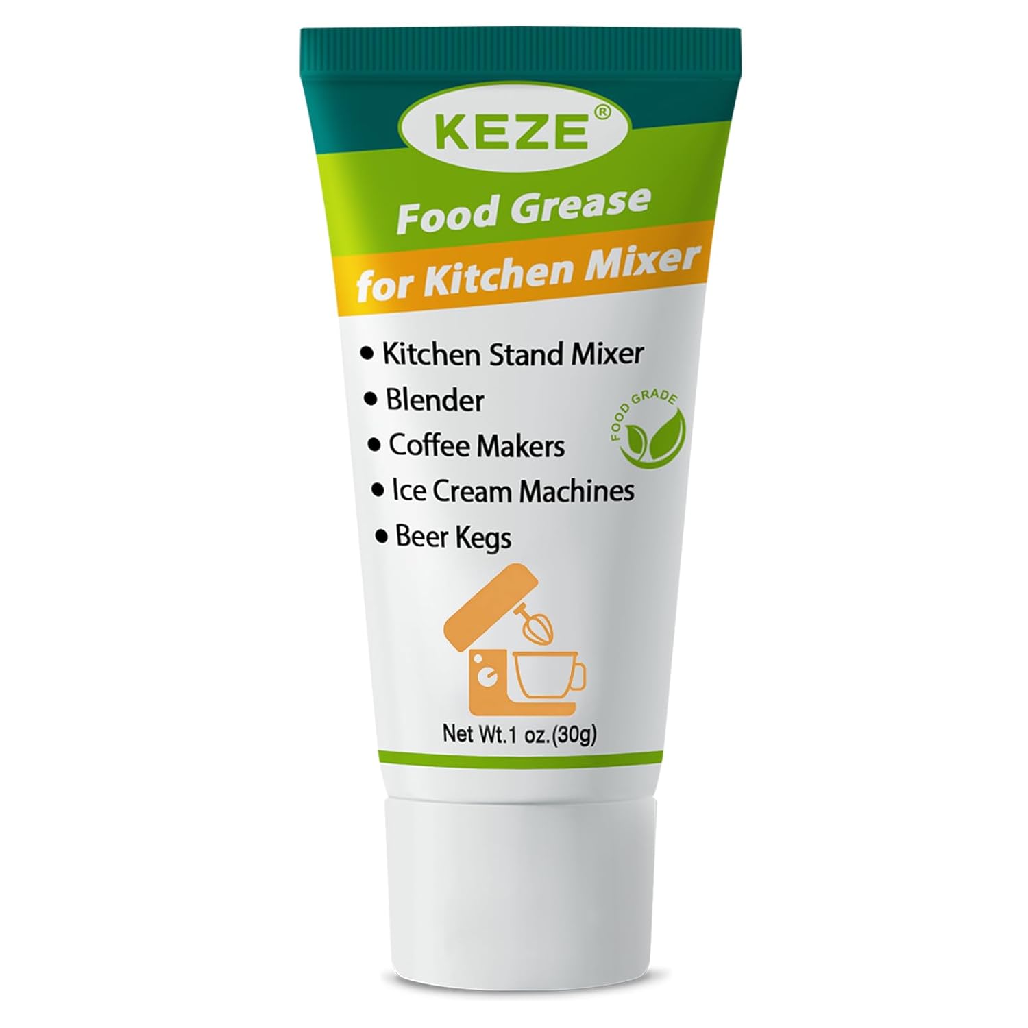 KEZE Food Grade Lubricant Grease Espresso Machine Grease Sanitary Lubricant for Mixer, Meat Slicers, Ice Cream and Coffee Machine,Water Filters O Rings Lube Prevent Wear and Rust 28g Each, 1-Pack