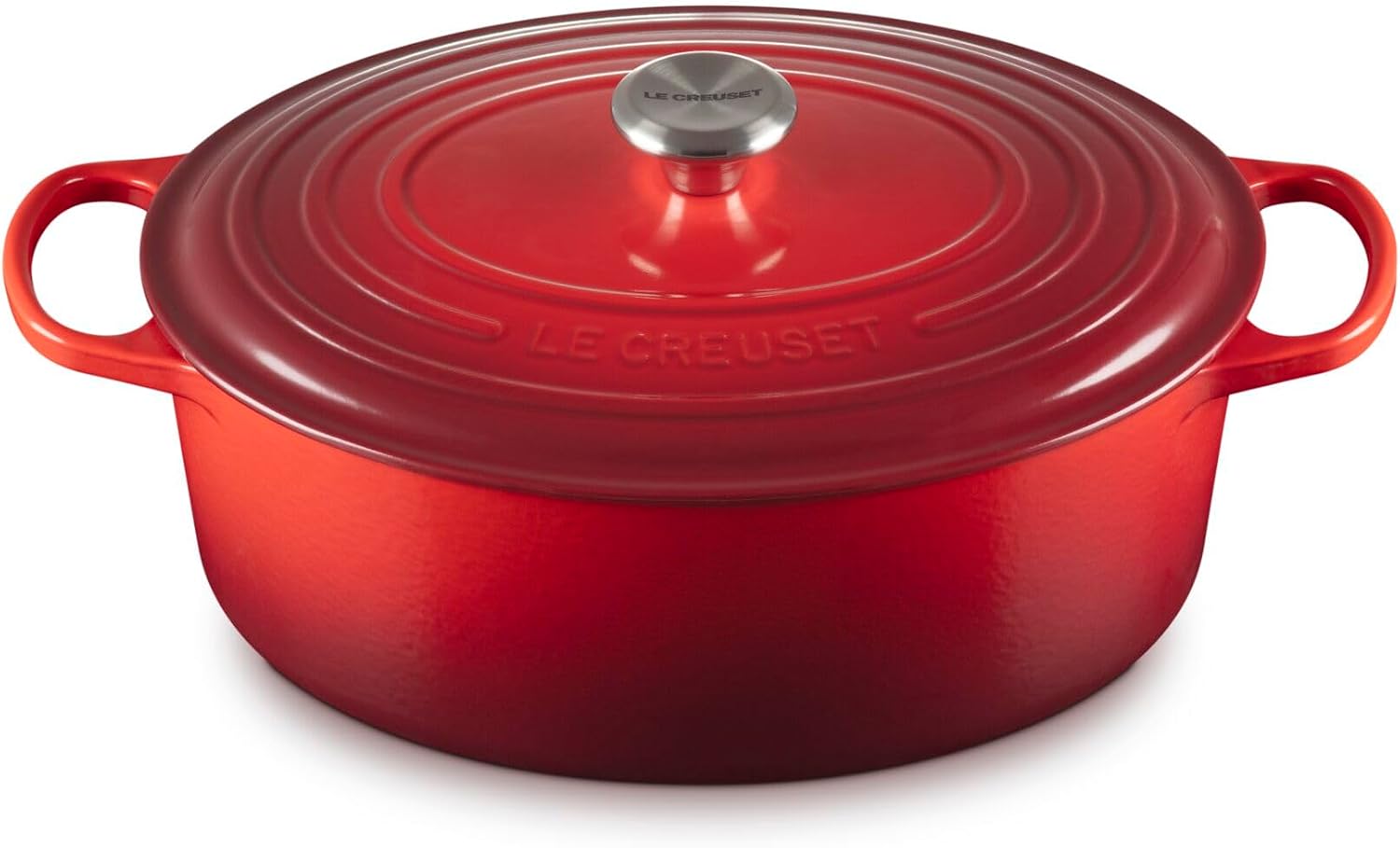 Le Creuset Enameled Cast Iron Oval Dutch Oven, 8 qt., Cerise