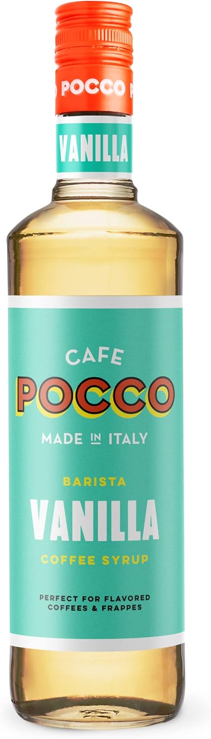 Cafe Pocco Premium Vanilla Coffee Syrup - 750ml Glass Bottle
