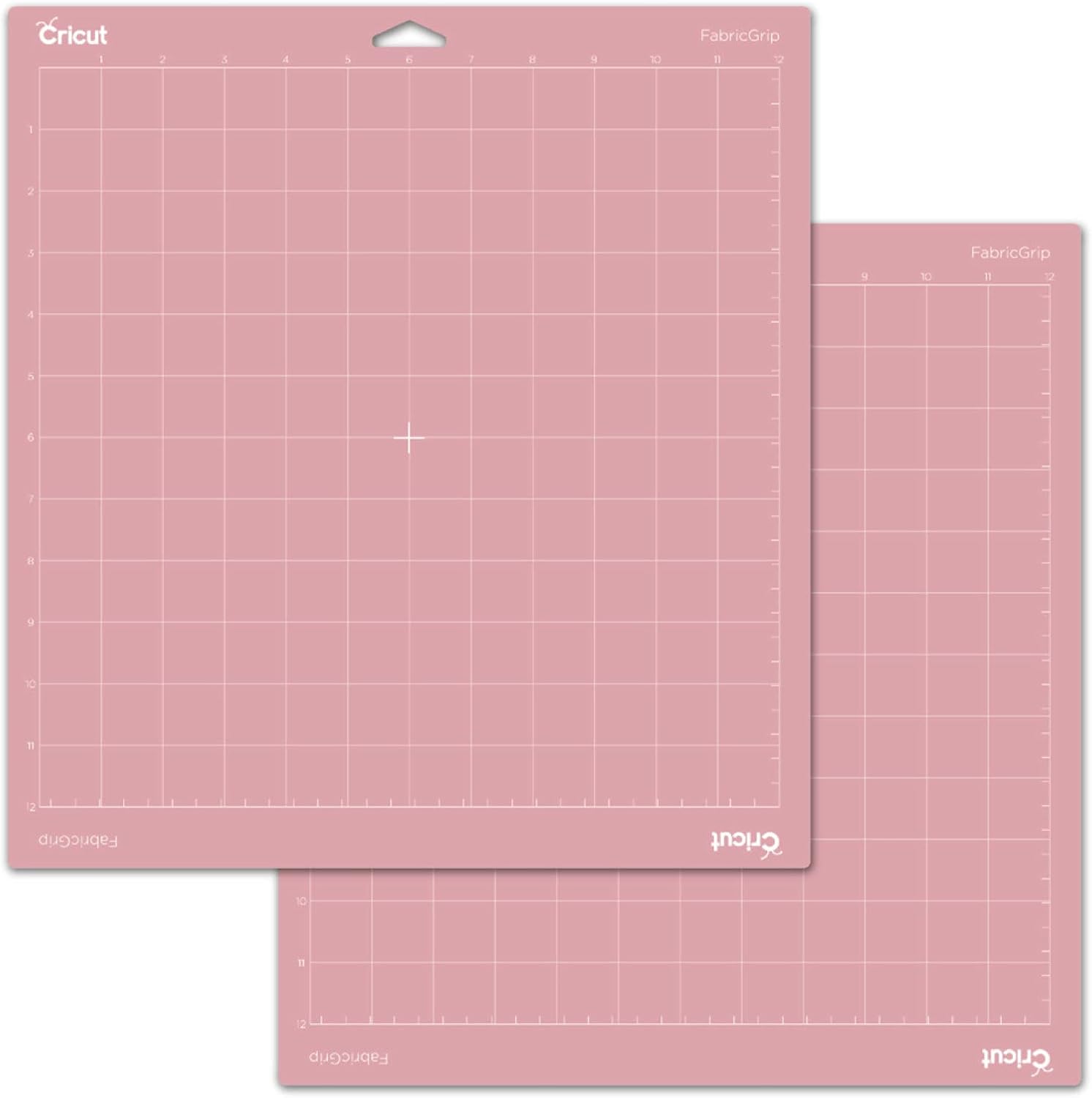 Cricut FabricGrip Adhesive Cutting Mat 12" x 12", High Density Fabric Craft Cutting Mat, Made of Material to Withstand Increased Pressure. Use For Cricut Explore/Cricut Maker, (2 CT)