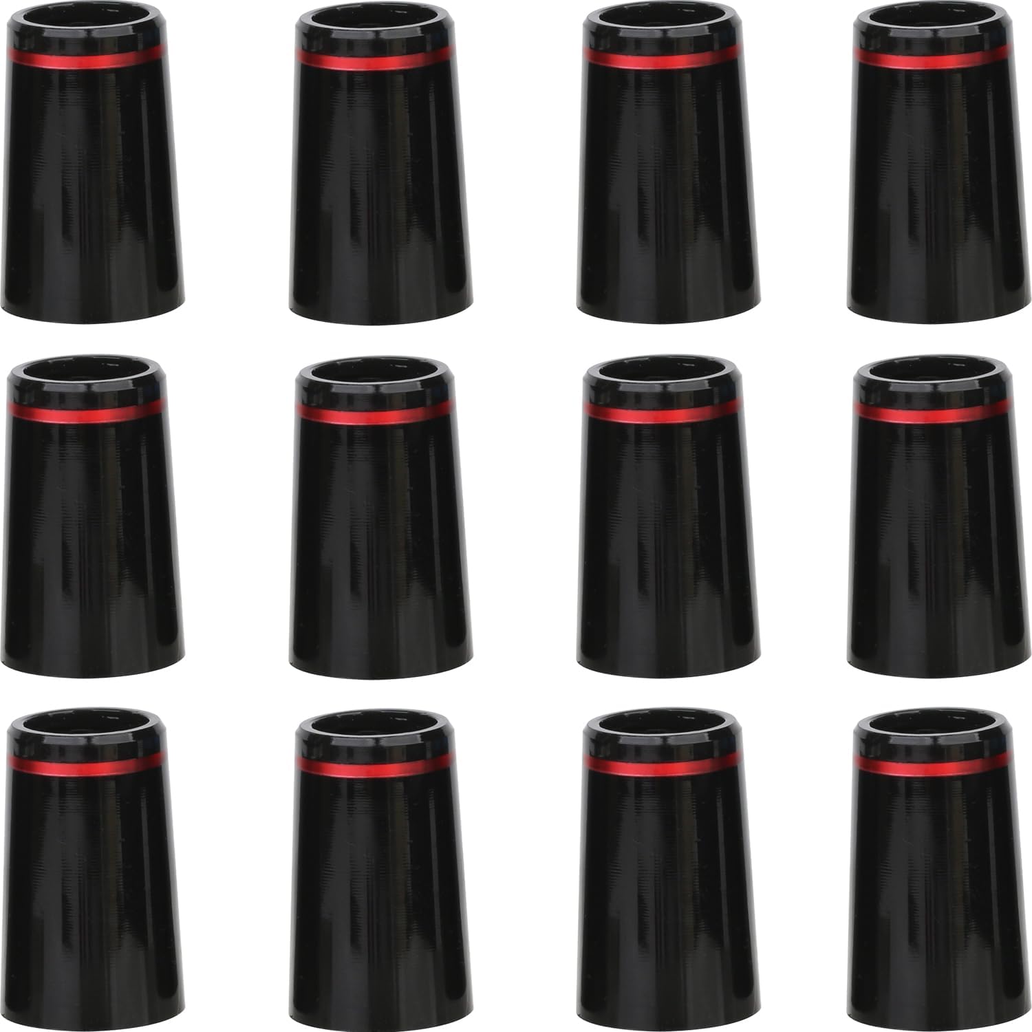 SummerHouse Golf Iron Ferruls Solid Color Black Red Blue Orange with Chrome Ring for 0.355'' Tapered 0.370'' Parallel Graphite Steel Shaft