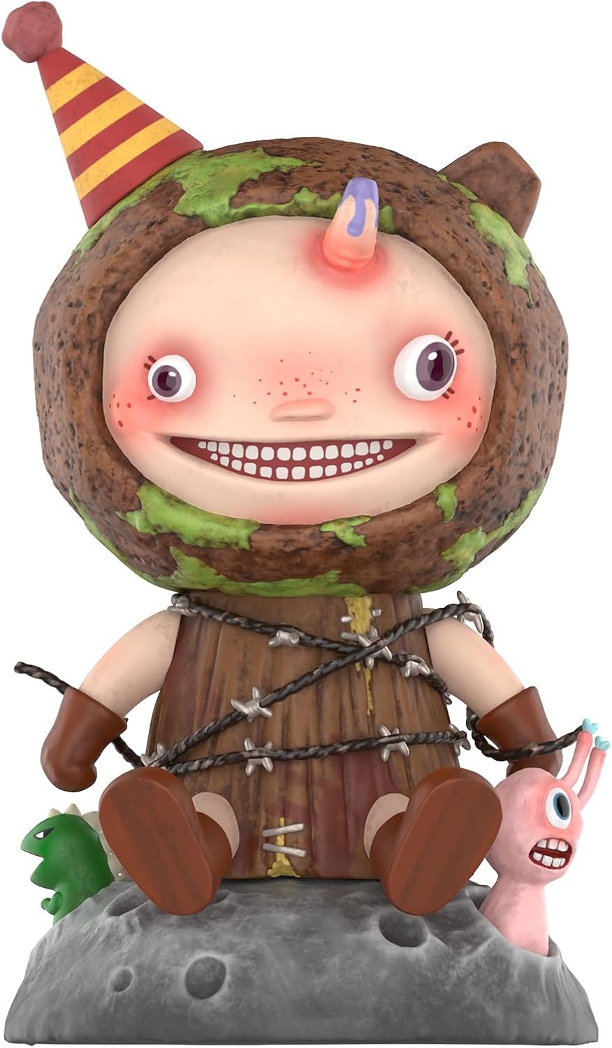 POP MART Hirono x Polar Symbiosis Figure, 3.94 inches Height, Toys for Modern Home Decor, Collectible Toy Set for Desk Accessories, 1PC