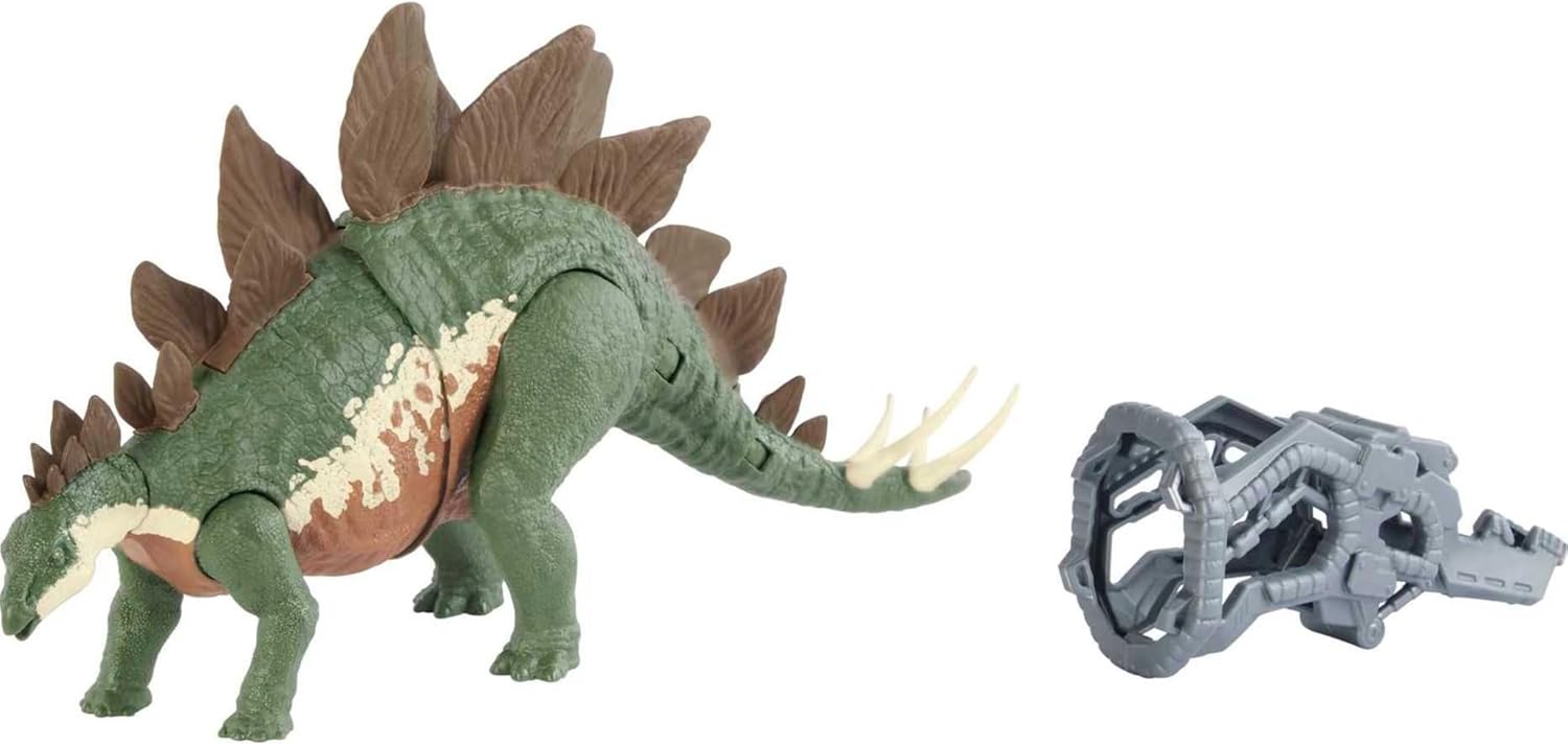 Jurassic World GWD62​ Mega Destroyers Stegosaurus Camp Cretaceous Dinosaur Figure with Movable Joints, Breakout Feature Herbivore, Kids 4 Years & Up ​, Multicolor, 16.51 cm*10.16 cm*35.56 cm