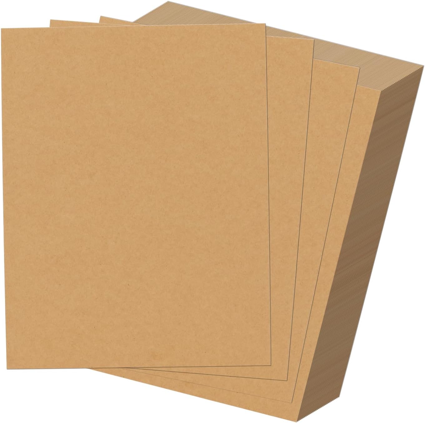 HORLIMER 100 Pack 8.5x11 Chipboard Sheets, Kraft Cardboard for Shipping, Book Binding, DIY Crafts