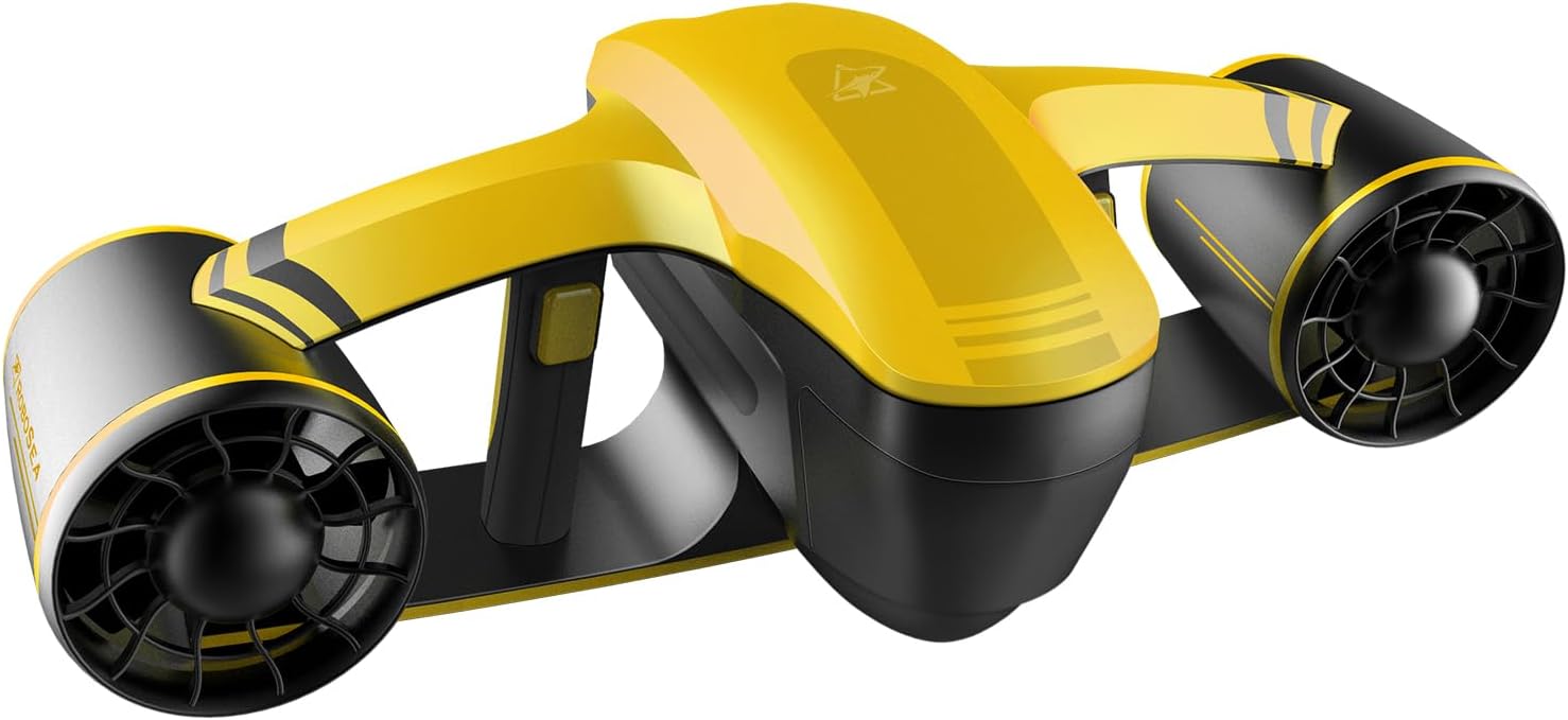 YOUGYM ROBOSEA Underwater Scooter, Seaflyer Waterproof Swimming Pool Sea Scooter 2 Speed Level for Diving, Underwater Sports Snorkeling Gear for Adults, Action Camera Compatible