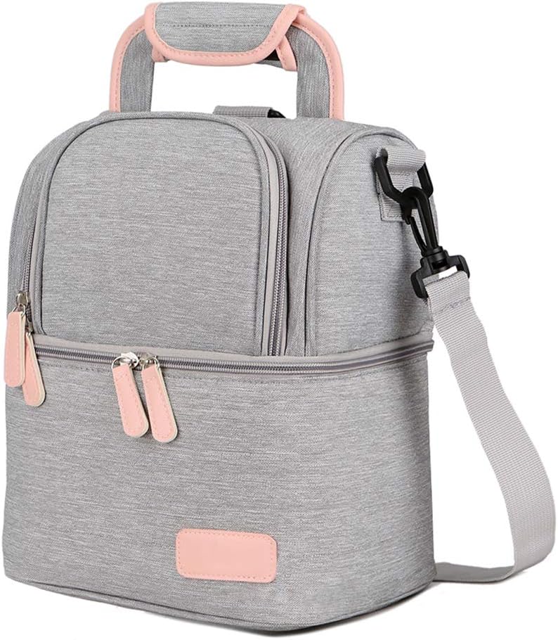 Mengshen Waterproof Breast Milk Baby Bottle Cooler Bag Rucksack Portable Thermal Insulated Lunch Box / Large Capacity Handbag / Baby Milk Bag Freezer / for Work Mommy Women Men