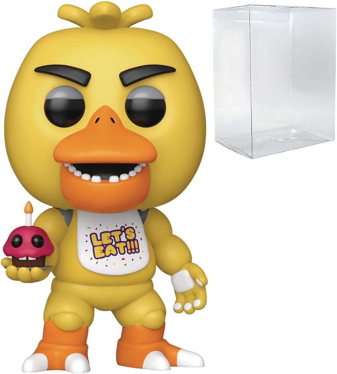 POP Games: Five Nights at Freddy's 10th Anniversary - Chica with Cupcake Funko Vinyl Figure (Bundled with Compatible Box Protector Case), Multicolor, 3.75 inches