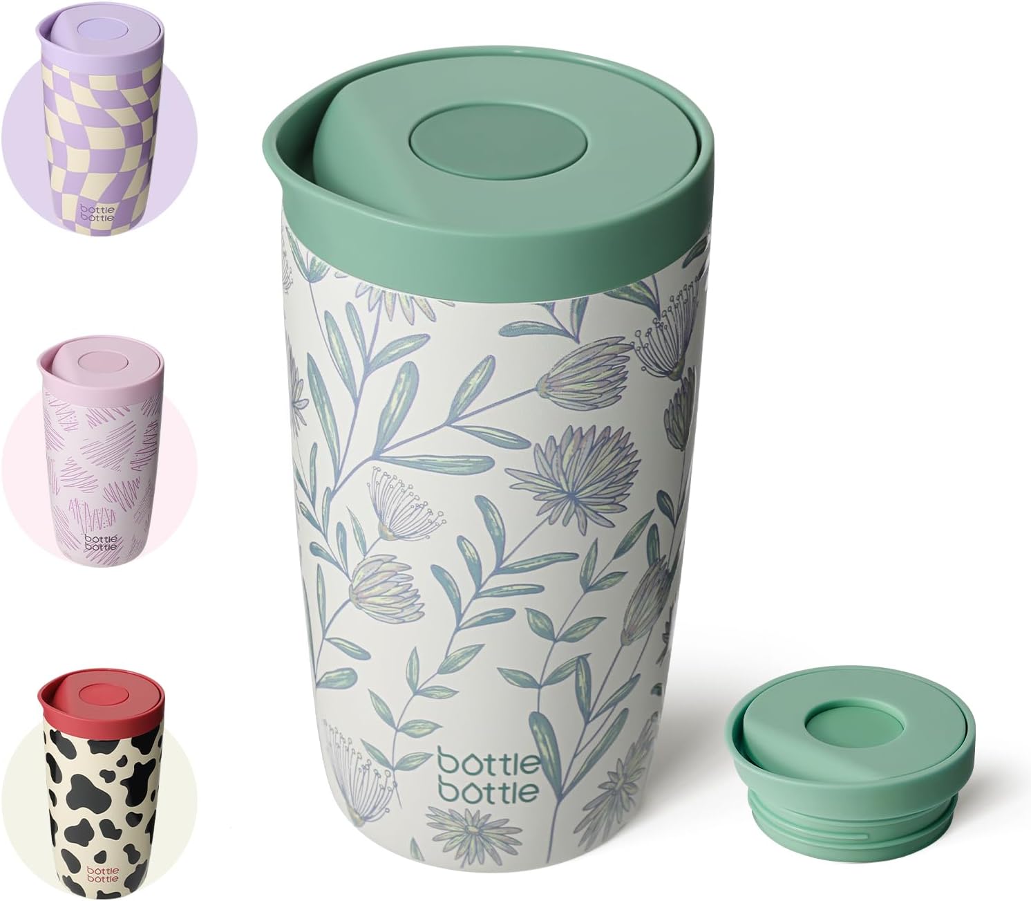 BOTTLE BOTTLE Travel Mug (Flourishing Flowers, 350, Milliliters)