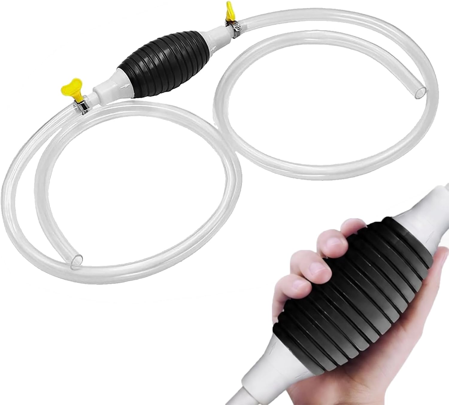 Siphon Liquid Pump Portable Liquid Siphon Pump,Siphon Pump Kit,Fluid Syphon Pump,Portable Hand Water Transfer pump,Hand Fish Tank Liquid Pump Kit Portable Water Pump for Fluid,Water,Fish Tank,2M