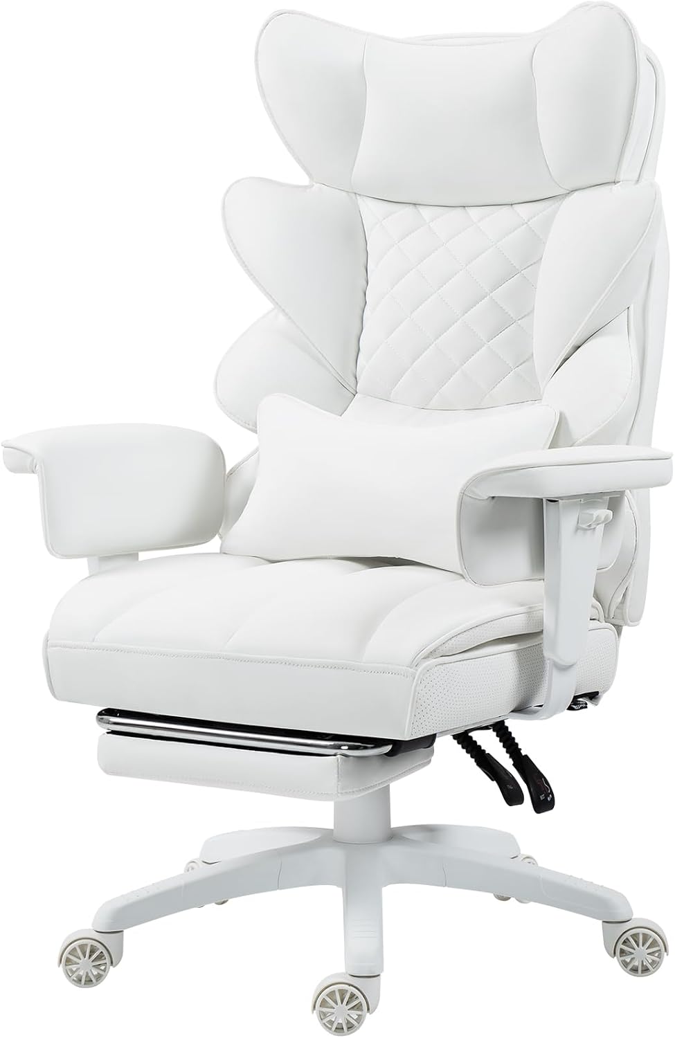 Dowinx Big and Tall Office Chair with Pocket Spring Cushion,High Back Computer Gaming Chairs with Adjustable Armrests,Executive Desk Chairs