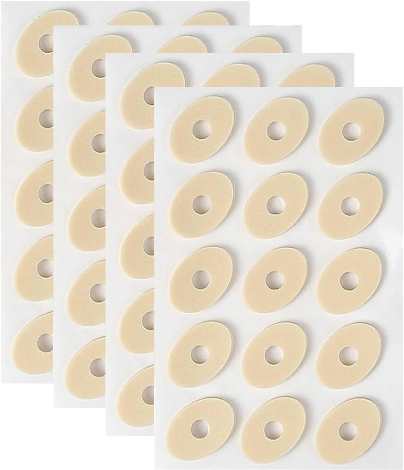 60 Pcs Corn Cushions for Feet, Self Adhesive Callus & Corn Plasters - Soft Latex Foam Pads - Waterproof Oval Shaped Toe & Foot Protectors - Suitable for Foot & Heel Pain Relief