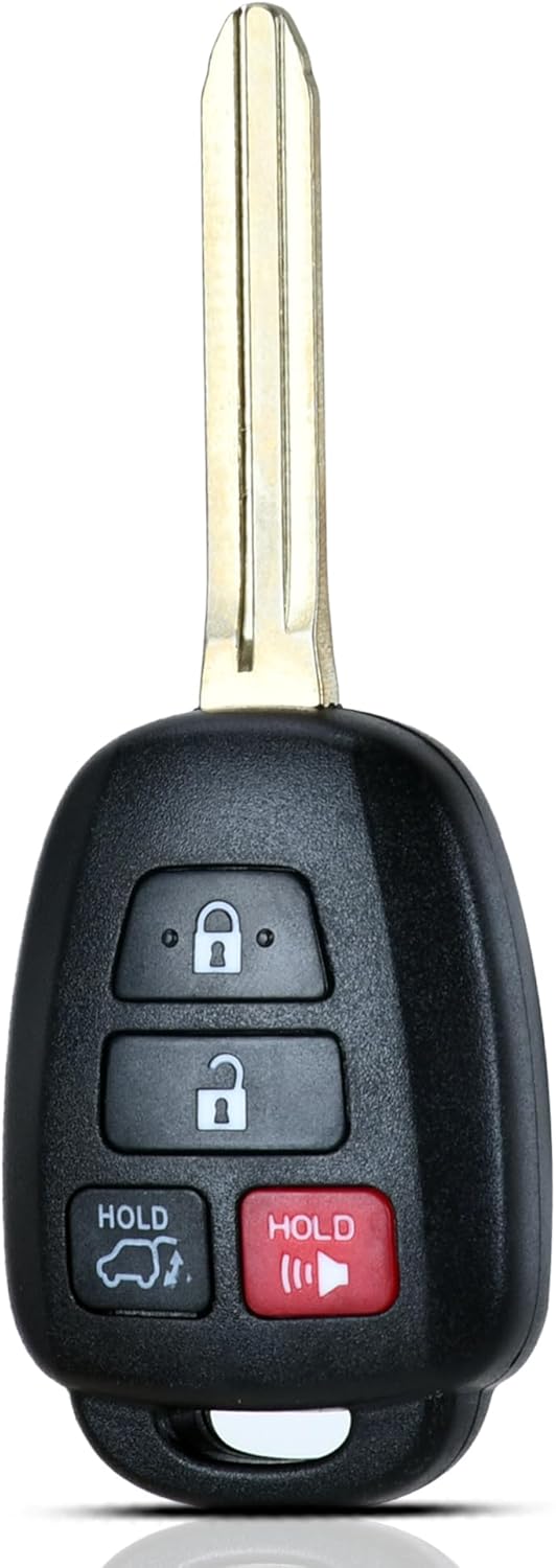 Key Fob Keyless Entry Fits for 2013-2018 Toyota RAV4 / 2014-2019 Highlander / 2018-2019 Sequoia Remote Control Key Replacement 4 Button GQ4-52T 89070-0R100 H-Chip