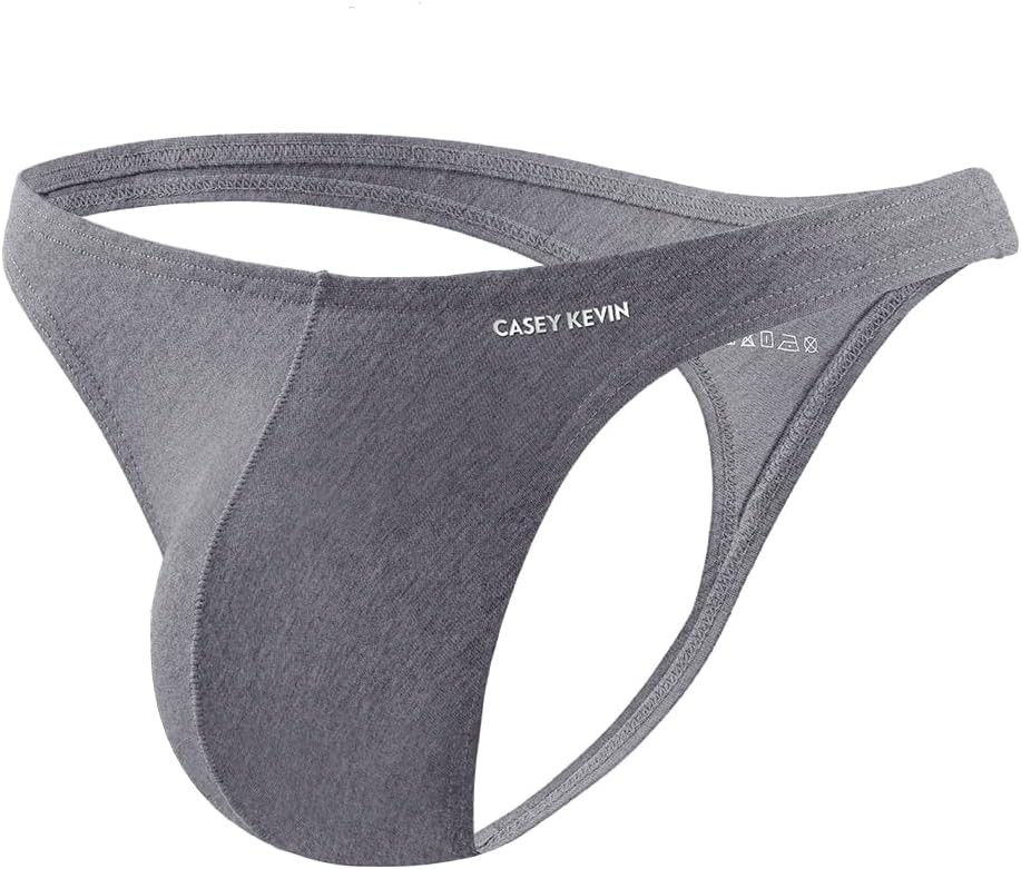 Mauro Kane Men's Sexy Thongs Bamboo G-String Low Rise Bulge Pouch Underwear for Men Breathable Underpants