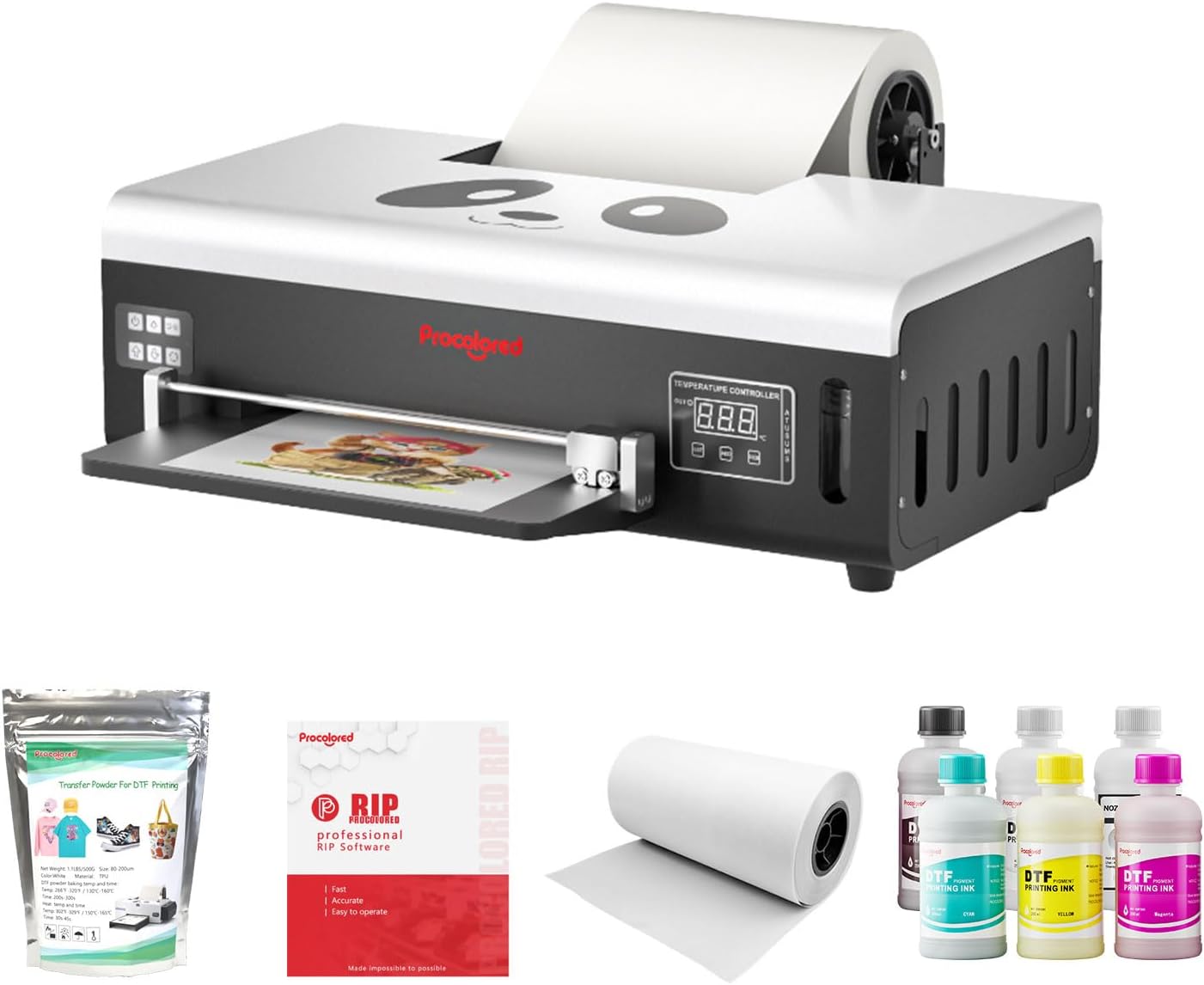 Procolored F8 A4 DTF Printer for T-Shirt Printing, Entry Level L800 Machine with White Ink Circulation for Clothing Textile