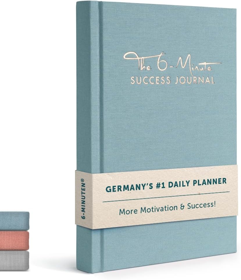 6-Minute Diary Success Journal - The #1 Manifestation Journal for more Motivation & Success - Undated Organizer Planer 2024/2025 - More Focus & Mindfulness through Journaling