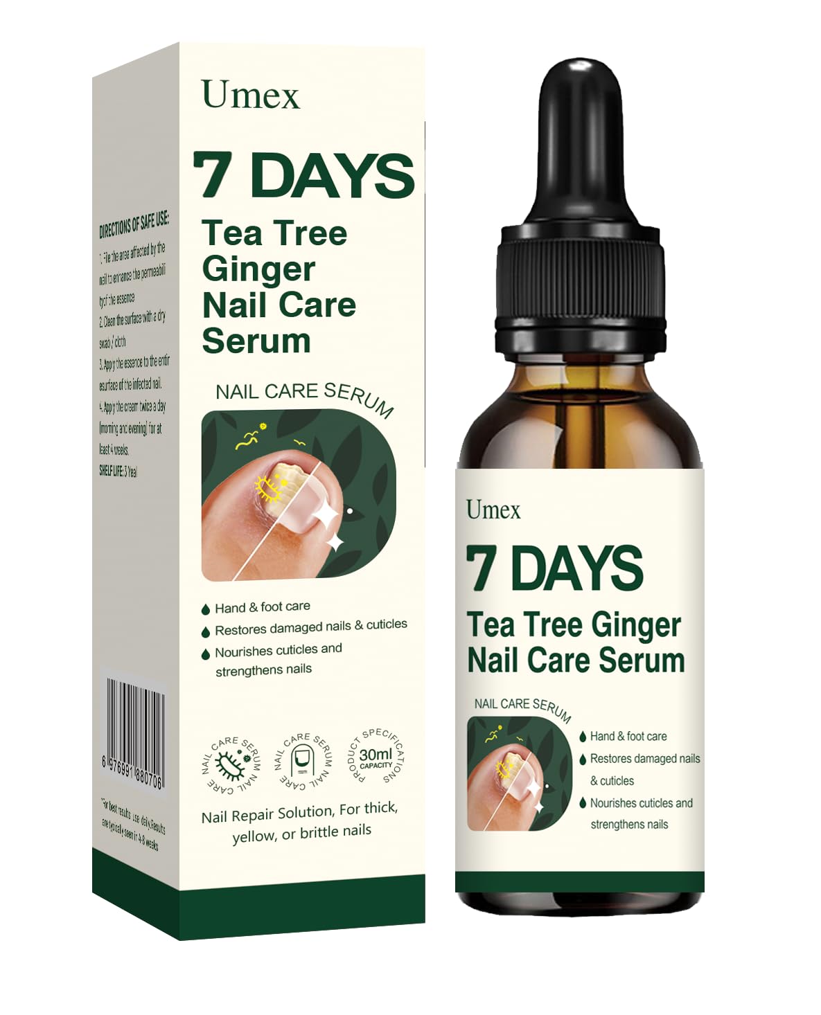 Umex 7 Days Nail Treatment, Tea Tree Ginger Serum Oil