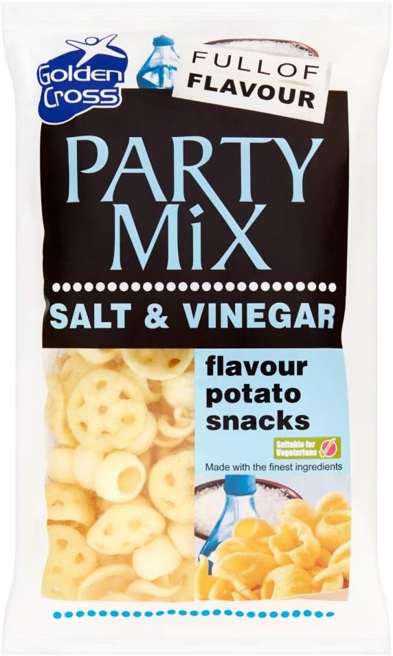 Golden Cross. Party Mix (Salt & Vinegar 125g) (12 Pack)