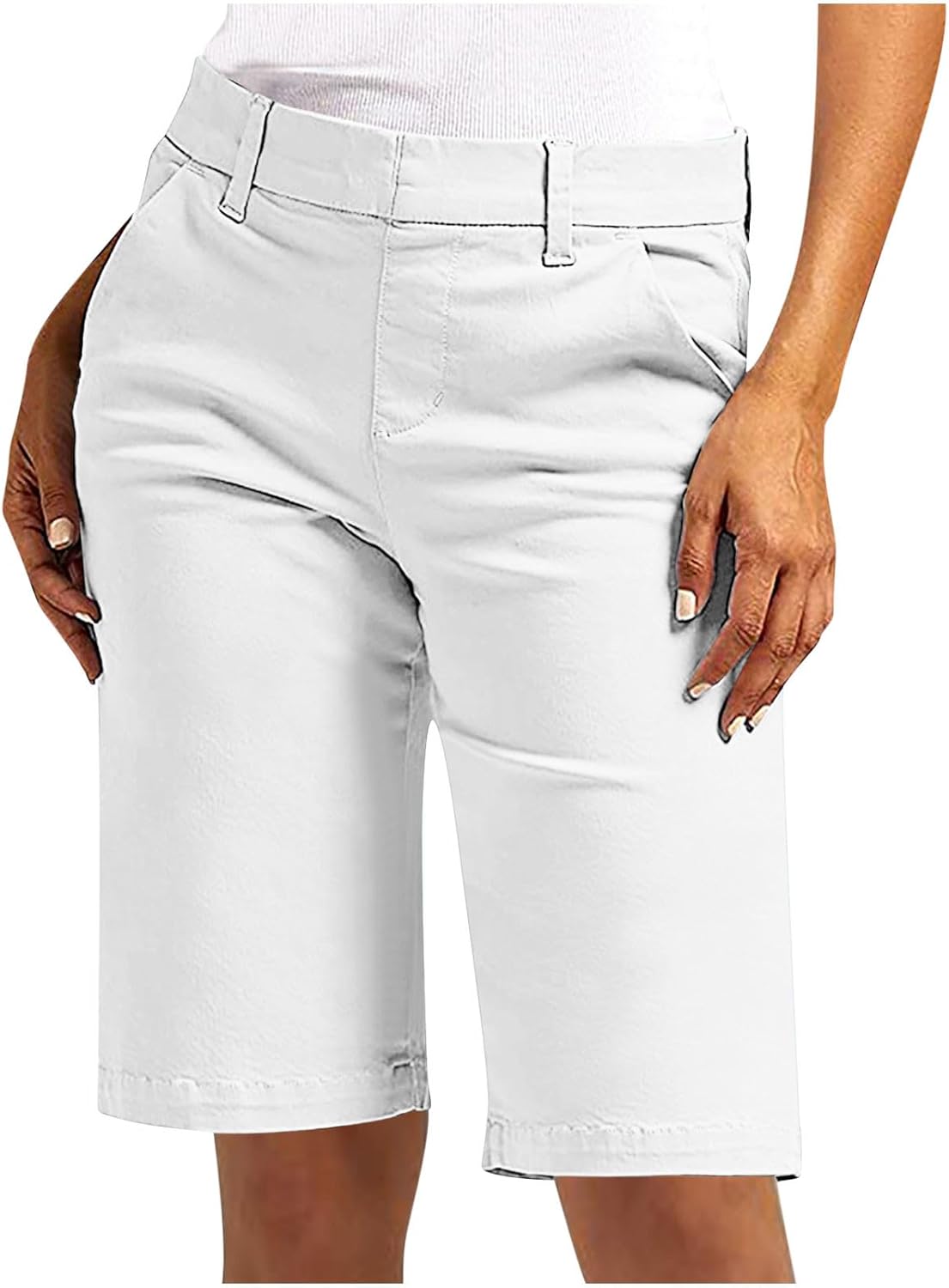 Bermuda Shorts for Women Trendy 2025 Casual Summer High Waisted Chino Shorts Straight Leg Hiking Vacation Outfits