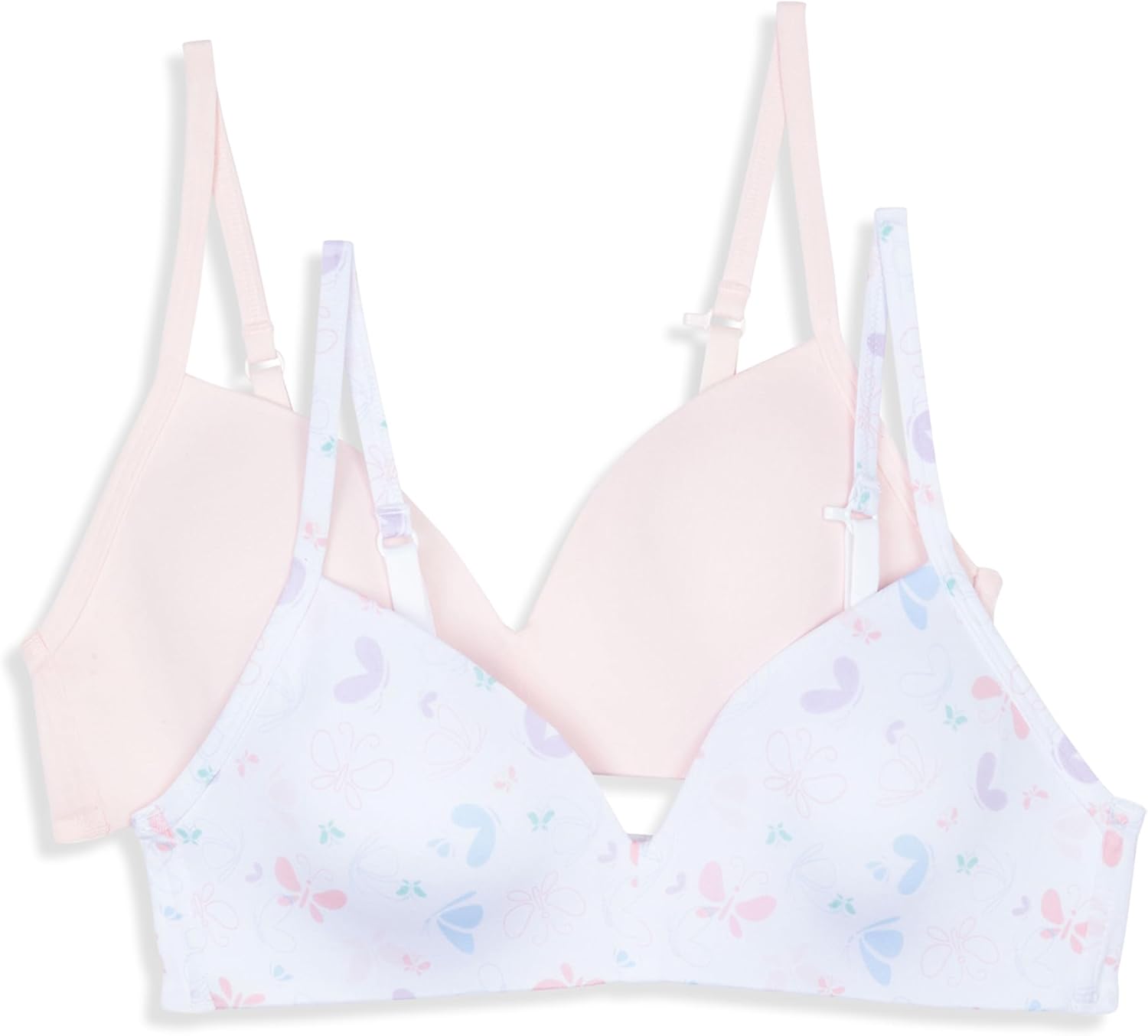 Hanes Girls' Molded Wirefree Bra 2 Pack