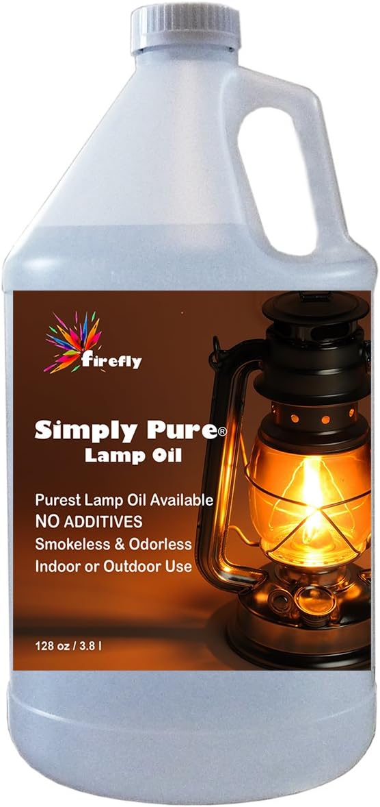 Firefly Kosher Odorless Paraffin Lamp Oil - Smokeless, Virtually Odorless, Long-Lasting- 1 Gallon