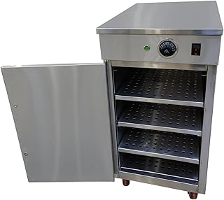 Electric Hot Box Food Warmer 4 Layers Warming Cabinet Catering Heated Display for Pizza Pretzel Hamburger Bun Bread Countertop Top (4 Layer), Stainless Steel