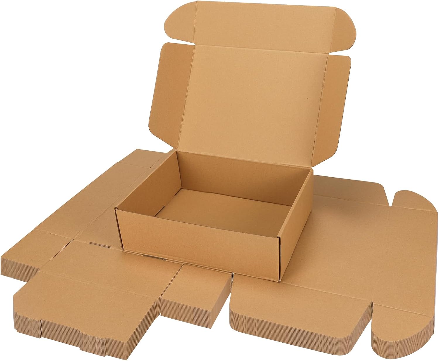 PHAREGE 15 Pack 13x10x4 inch Cardboard Shipping Boxes, Brown Gift Boxes