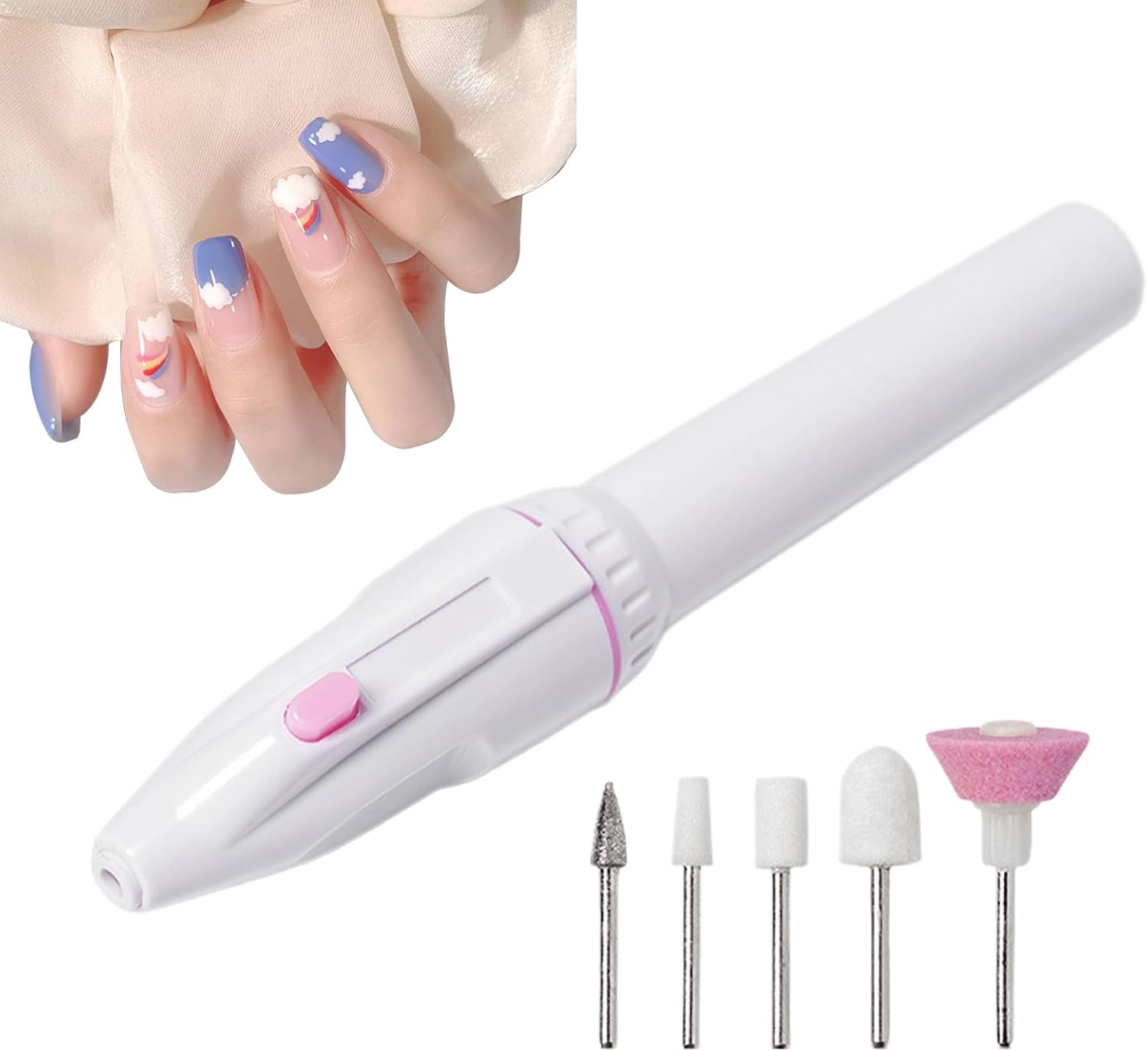 Electric Nail File - Cordless Nail File Machine,Manicure Supplies Pedicure Kit, Hand Foot Care Tool Battery Operated for Home & Salon Use