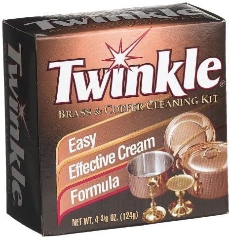 Twinkle Brass & Copper Cleaning Kit, Easy Effective Cream Formula, 4.38-Ounce (Pack of 2)
