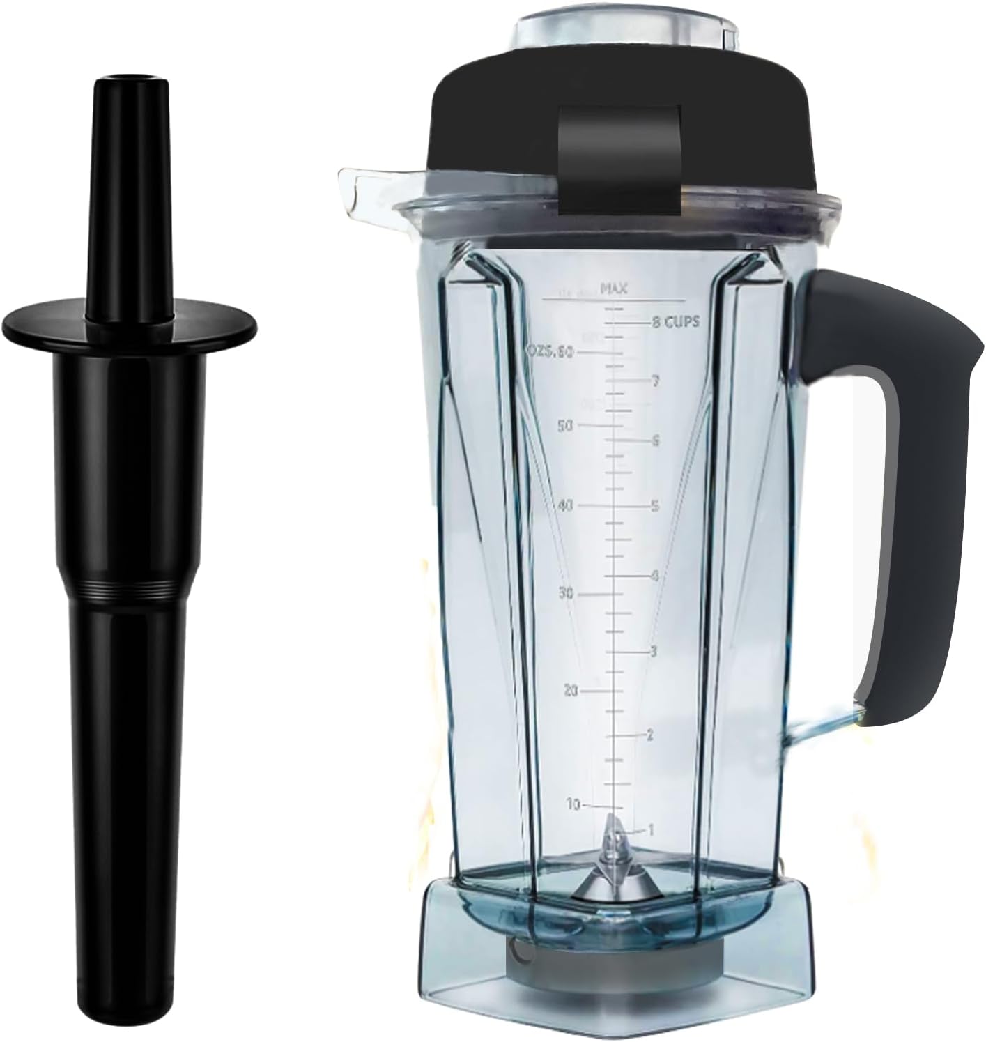 Blender Pitcher 64oz, With Classic Tamper,Compatible with 5200 5000 7500 Pro500 Vita-Prep Vm0101 Vm0102 Vm0103 Vm0197 E310 320 Explorian/Commercial Series etc blender, 10 Year Warranty | Blender Pitcher 64oz, Compatible with Vit 5200 5000 7500 Vm0103 Vm0197 E310 320 Explorian/Commercial Series etc blender