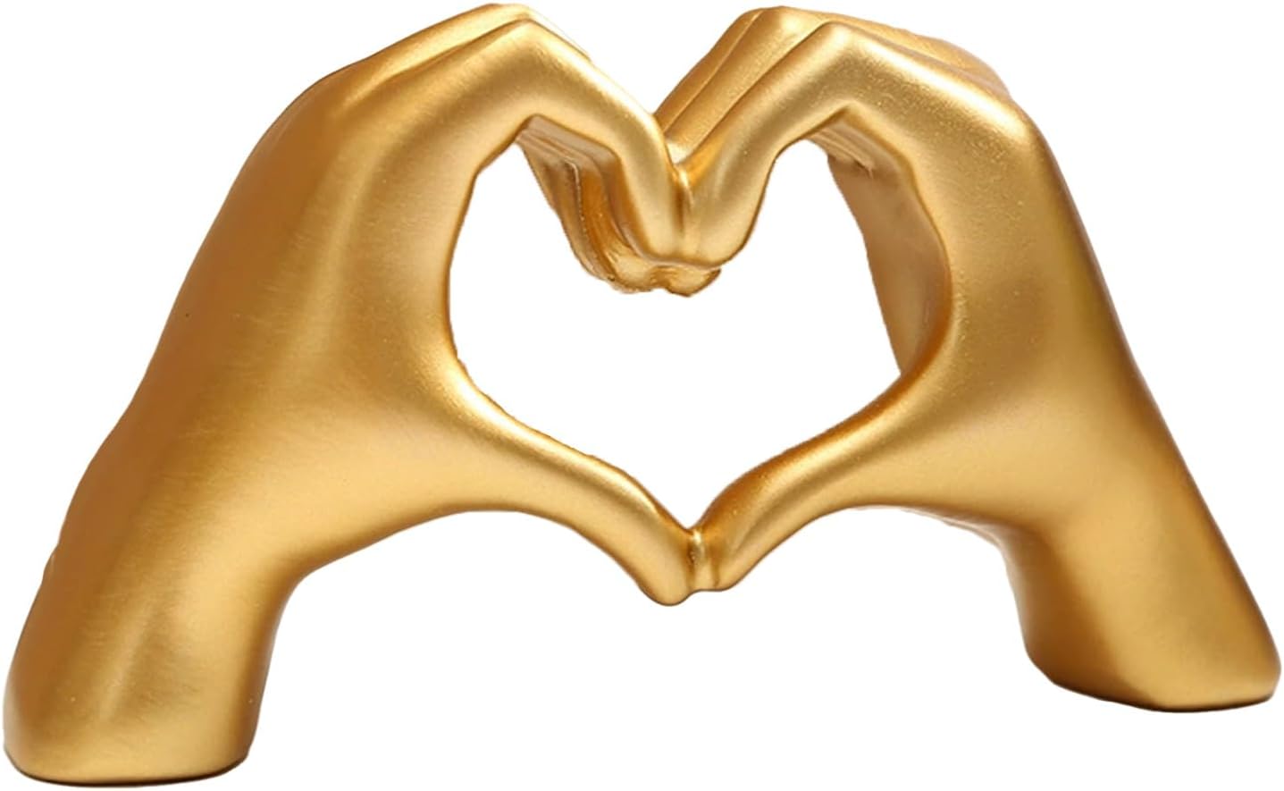 Vernerth Gold Ornaments for the Home – Hand Love Gesture Sculpture 13x7.5cm, Heart Hands Statue, Elegant Resin Decor, Gold Ornaments Modern Wedding Ornaments for Living Room & Desk Display