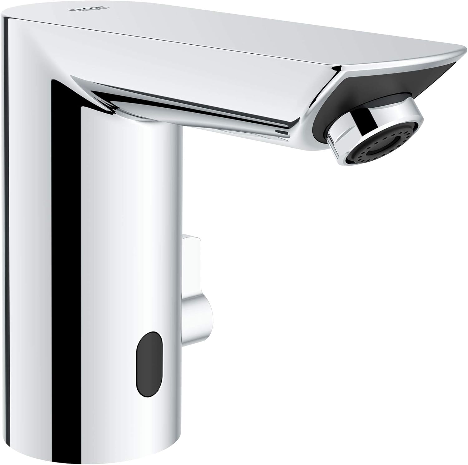 GROHE 36469000 Bau Cosmopolitan E Touchless Electronic Faucet with Temperature Control Lever, AC-Powered, Starlight Chrome