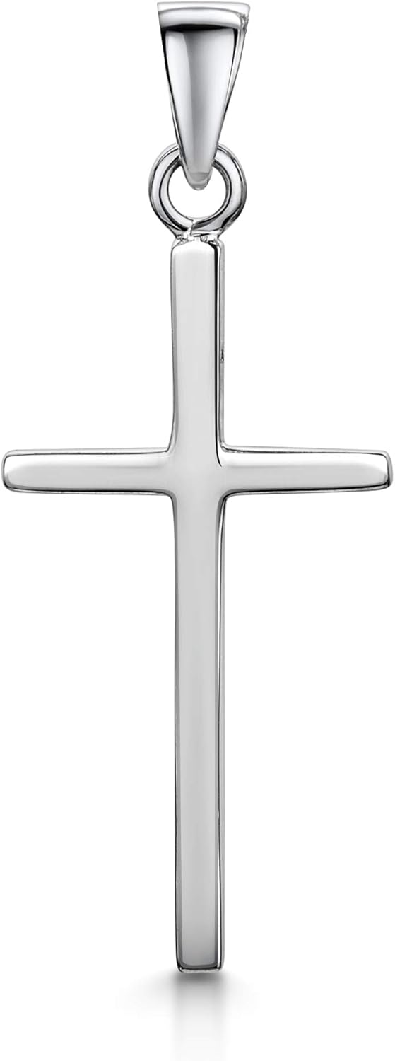 Amberta Unisex 925 Sterling Silver Cross Pendant