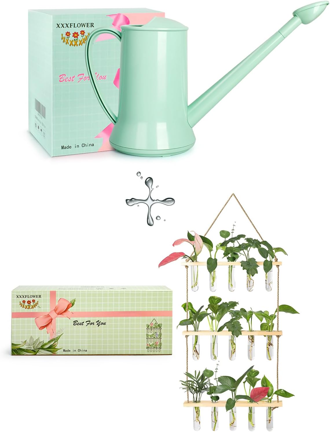 XXXFLOWER Watering Can+Wall Hanging Propagation Station