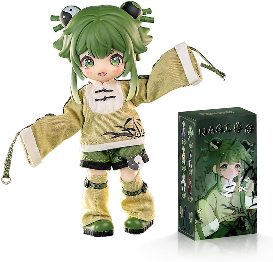 Study Tour Series Blind Box, 1/12 BJD Doll OB11 Size Action Figures, Movable Dolls with Doll Clothes Surprise Gift Toys (Single Box)