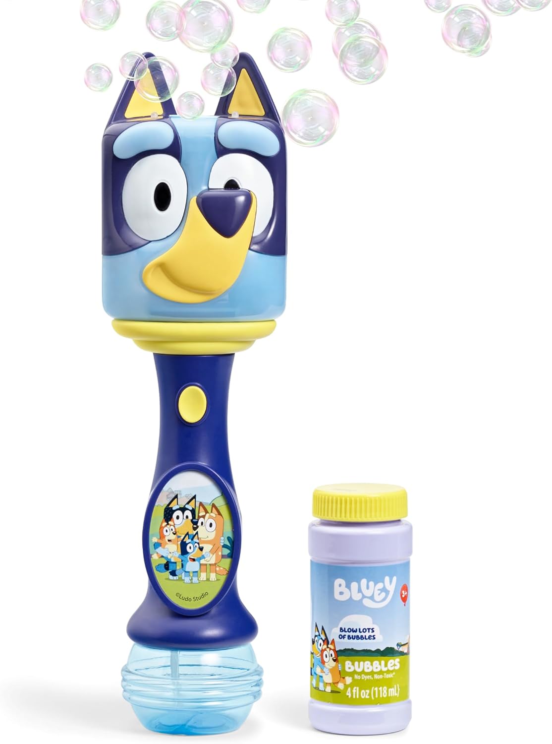 Little Kids BLUEY Light and Sound Musical Bubble Wand, Includes Bubble Solution