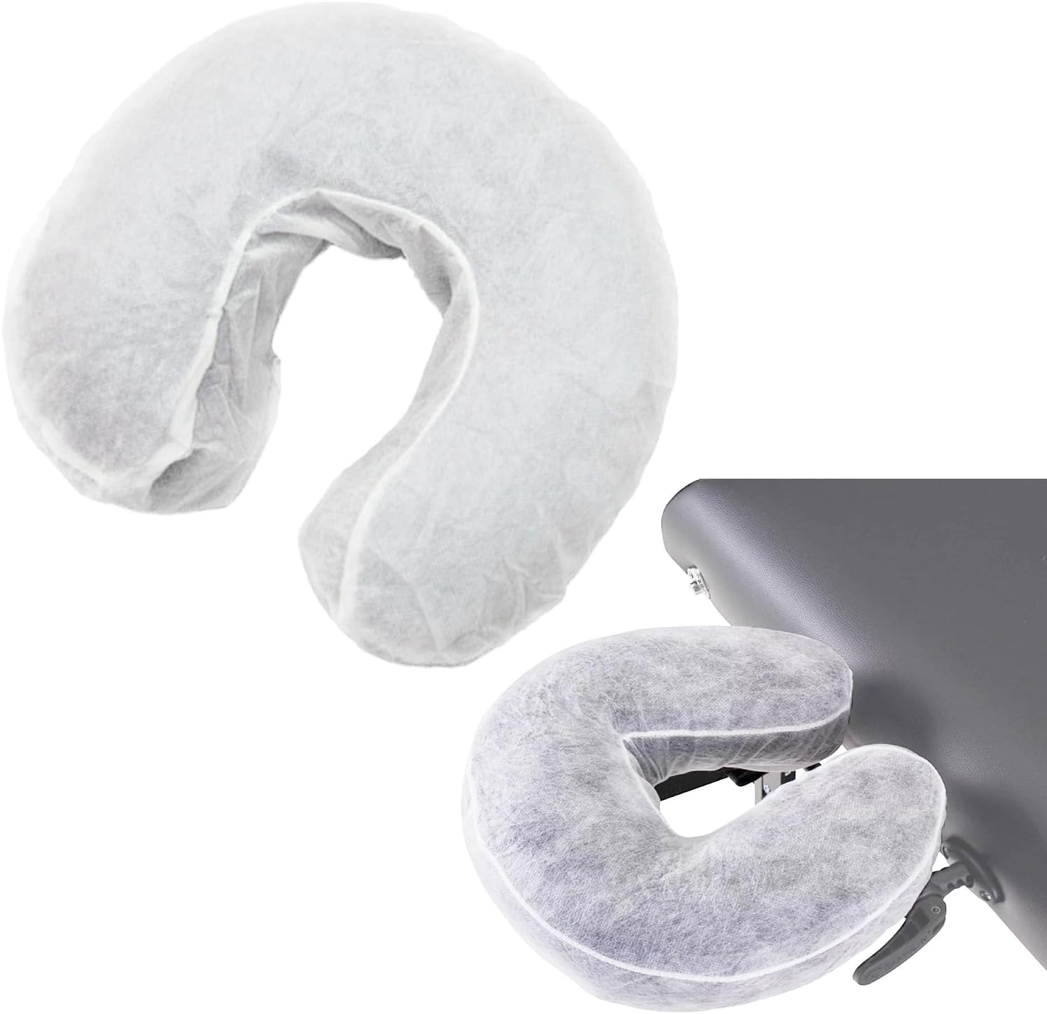 iNszkoos 50 Pieces Breathable Disposable Headrest Covers Face Cradle Covers Ultra Soft Non Woven Fabric Face Rest Covers for Massage Tables Beauty Spa Salon Bed, Universal Size 14.17 x 13“/ 36 x 33cm