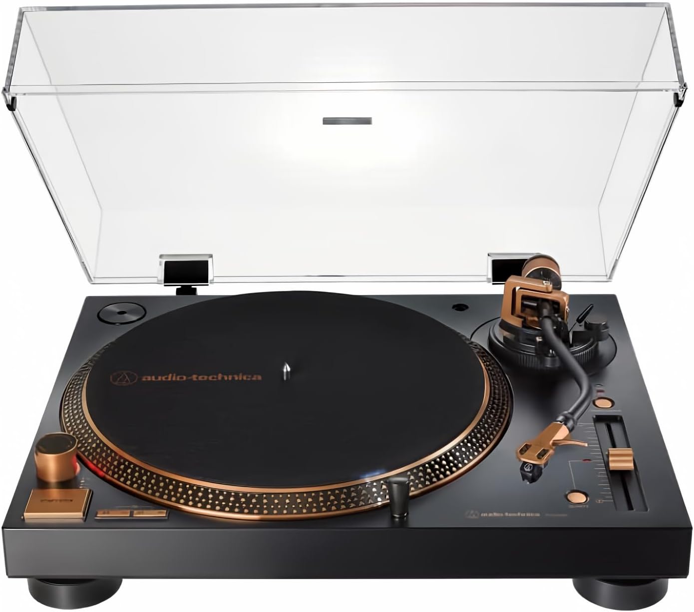 Audio-Technica AT-LP120XUSB-BZ Direct-Drive Turntable (Analog & USB), Fully Manual, Hi-Fi, 3 Speed, Convert Vinyl to Digital, Anti-Skate and Variable Pitch Control, Bronze