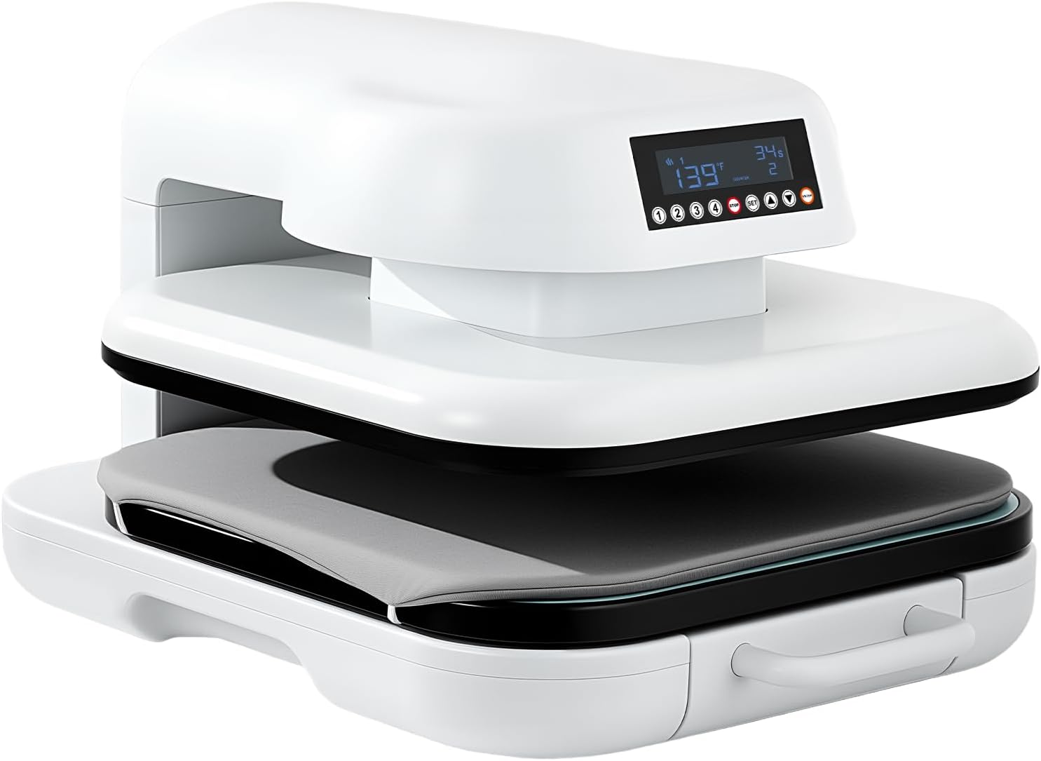 Auto Heat Press 2, Heat Press Machine for T Shirts with Adjustable Pressure & Higher Heating Height, Rapid Heating, Even Heat Distribution, 15x15 for HTV, Sublimation, Heat Transfer Projects