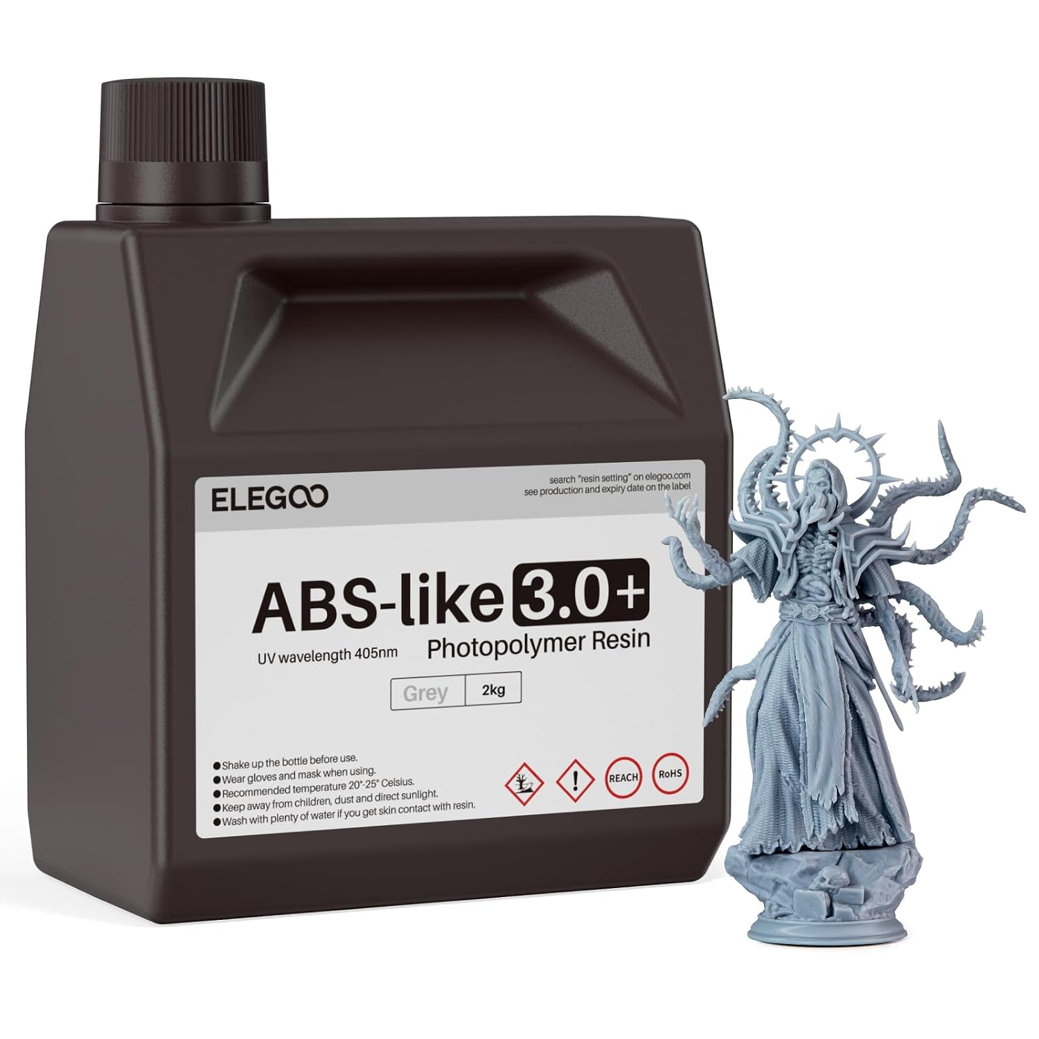 ELEGOO ABS-Like 3.0+ 3D Printer Resin Grey 2000g