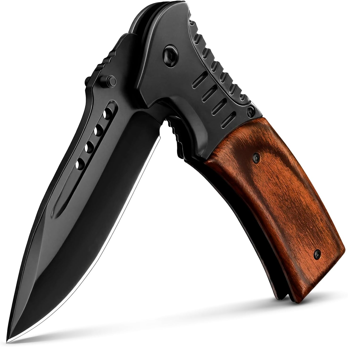 Grand Way Pocket Knife Spring Assisted Folding Knives - Best Camping Hunting Fishing Hiking Survival Knife - Travel Accessories Gear - Stocking Stuffers for Men 0207