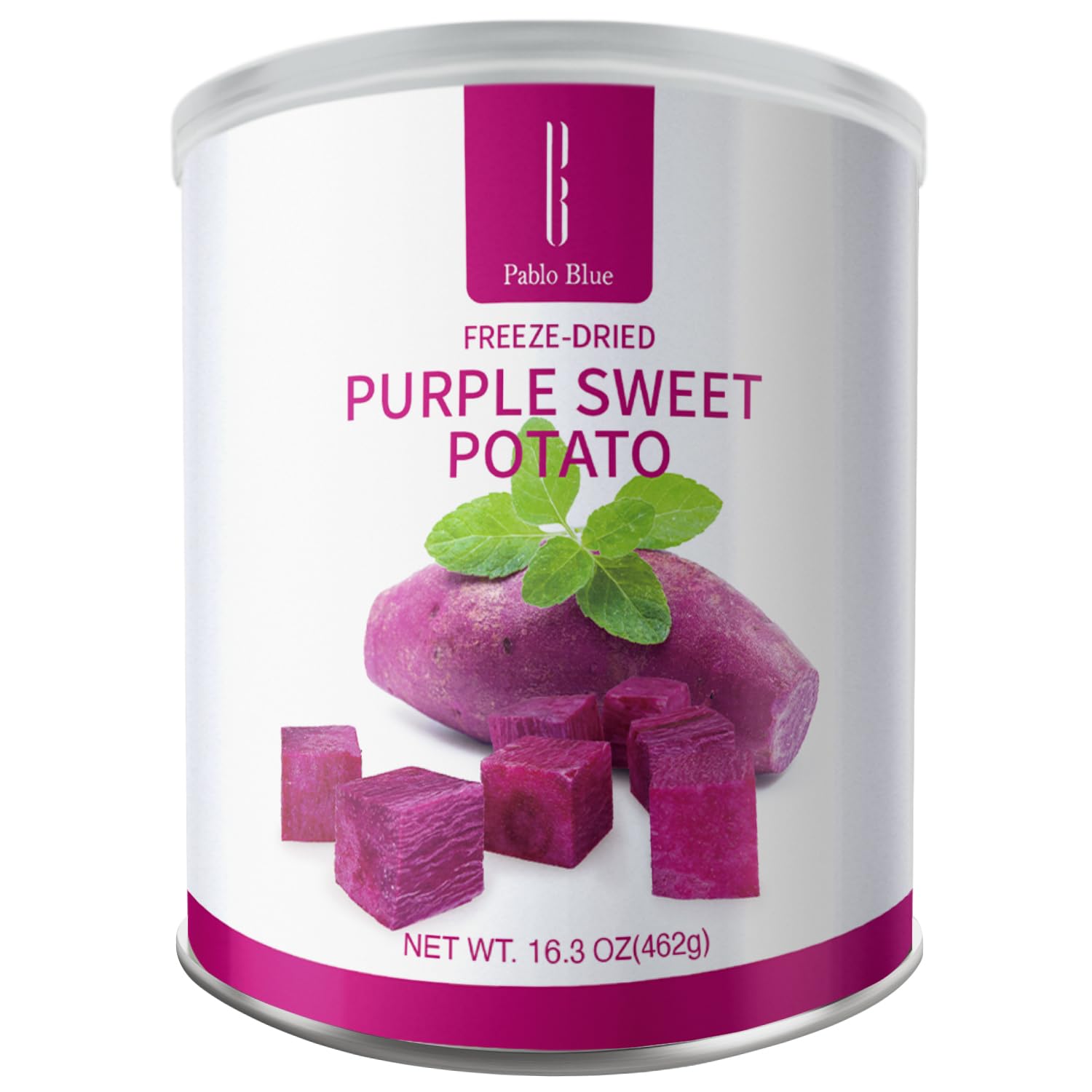 Pablo Blue Freeze Dried Purple Sweet Potatoes | Emergency & Survival Food supply | 23 Serving Bulk Freeze-Dried Vegetables for Healthy Snacking, Camping, Backpacking & Preparedness, 1/4 inch(16.3 OZ / 462g)