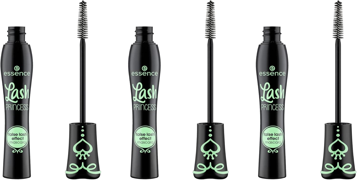 essence Lash Princess False Lash Effect Mascara – Black, Defining & Volume-Shaping, Long-Lasting, Smudge-Proof, Clump-Free, Vegan, Perfume-Free, Ophthalmologist-Tested – Pack of 3 (3 x 12 ml)