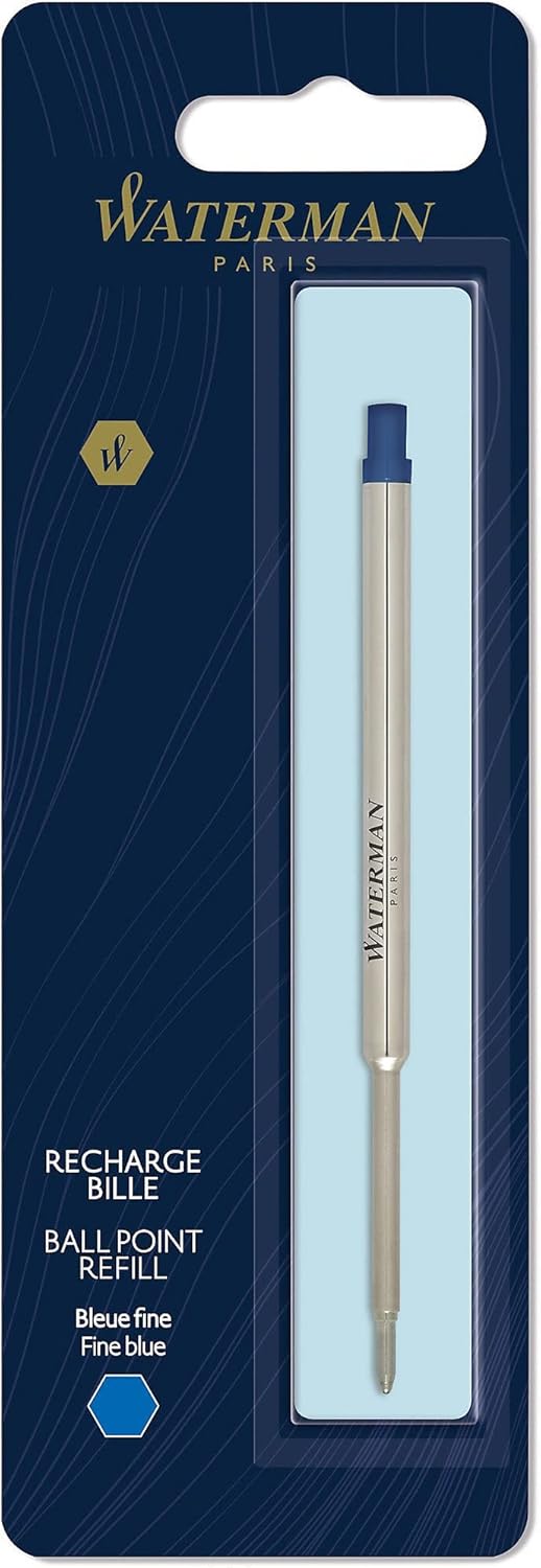 Waterman Ballpoint Pen Refill | Fine Point | Blue Ink | 1 Count