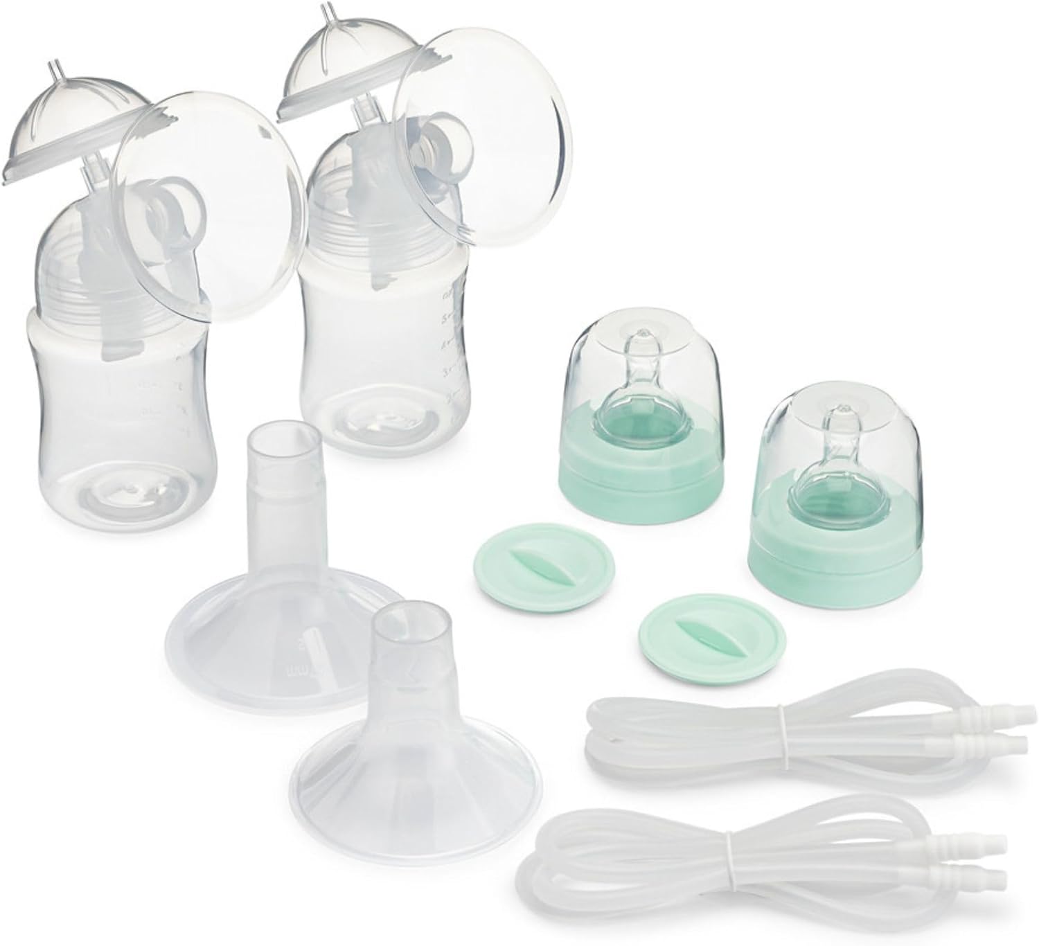 Motif Medical Duo Double Breast Pump Replacement Parts - Resupply Kit w/Milk Storage Containers, Bottle Caps, Bottle Nipples, Tubes, Disks, Connectors & More - Safe Easy-to-Use Breast Pump Kit