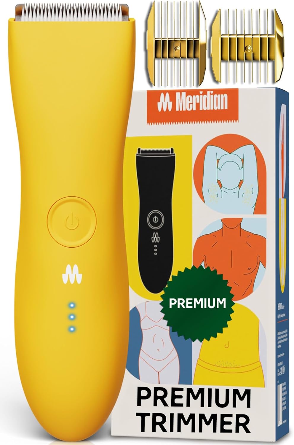 MERIDIAN The Trimmer Premium| Body Hair Trimmer for Men & Women | Solar