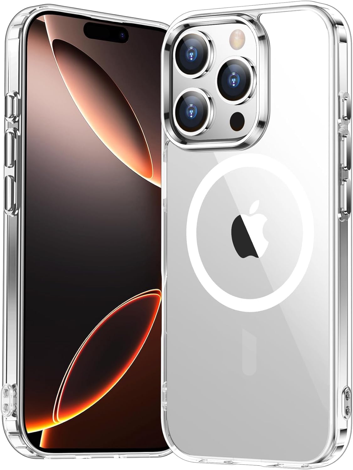 Temdan for iPhone 16 Pro Max Case Clear, [Compatible with Magsafe] Shockproof Slim Megnetic Phone Case for iPhone 16 Pro Max, Transparent