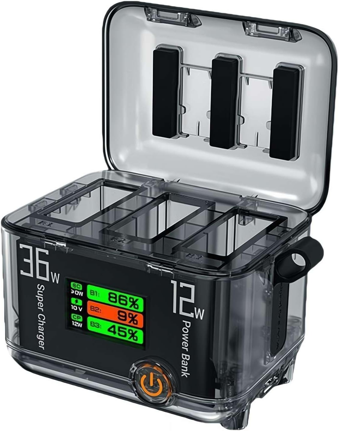 3-Channel Battery Charger for DJI Osmo Action 5/4/3 | USB-C Fast Charging Station for DJI Action Camera Batteries | Quick Charge Accessories